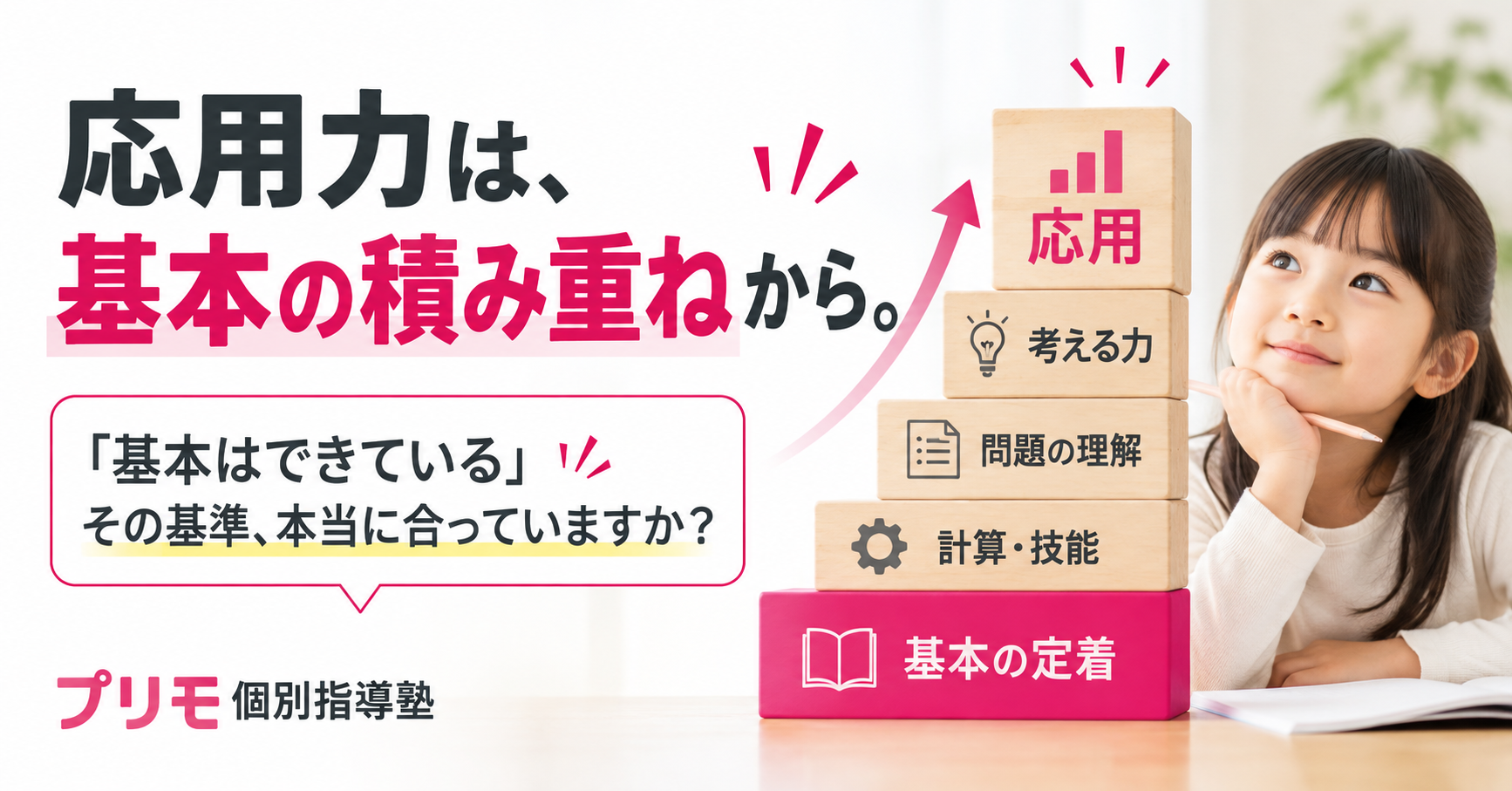 基本の積み重ねから応用力へ
